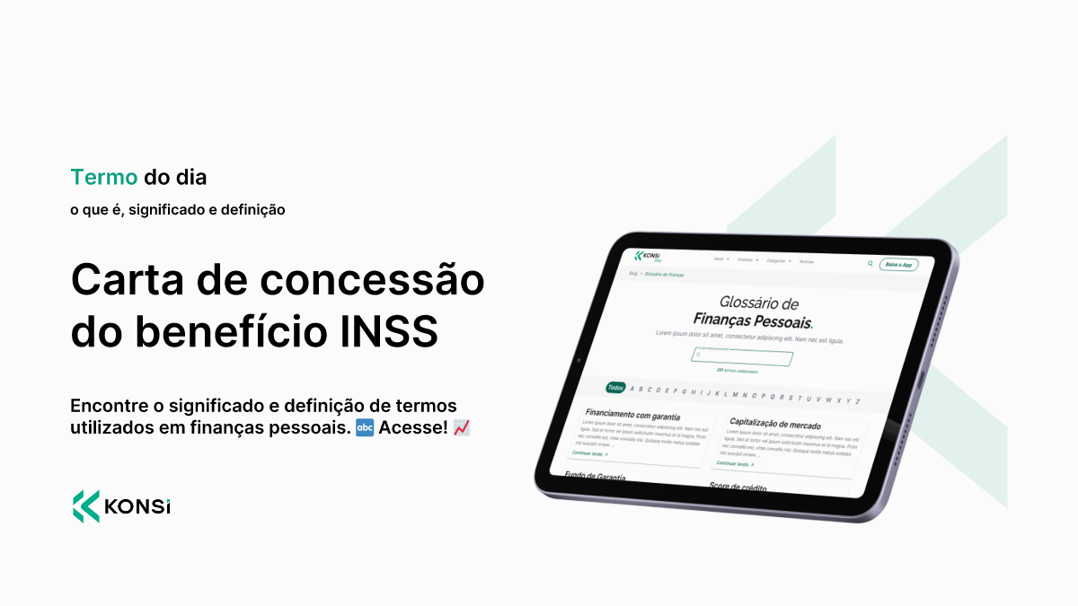 Carta de concessão do benefício INSS