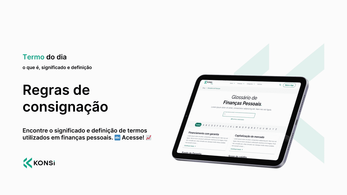 Regras de consignação