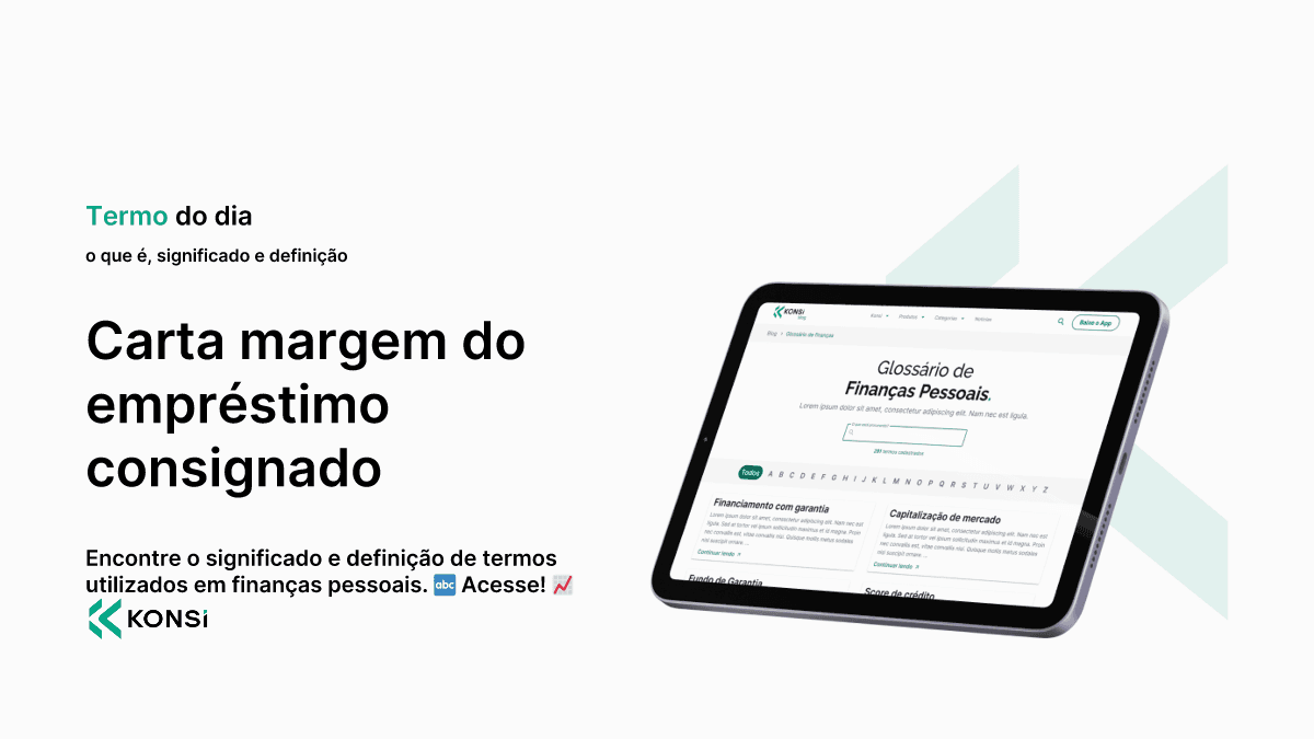 Carta margem do empréstimo consignado